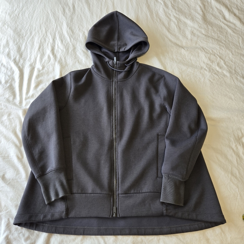 +J UNIQLO x Jil Sander Dry Sweat Full Zip-Up Hoodie, Size XL, Gray, Rare Item - Picture 3 of 15